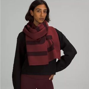 Lululemon Wool-Blend Knit Logo Scarf